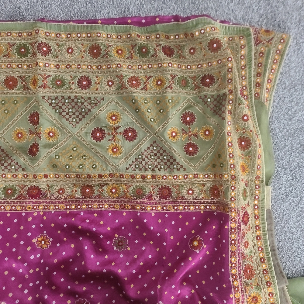 Elegant Floral Embroidered Fabric